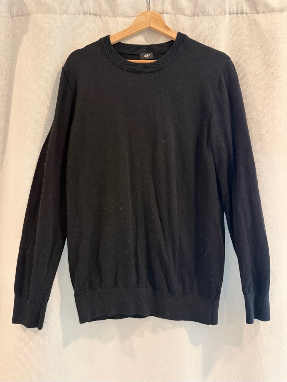 H&M Black Crewneck Sweater - Lightweight Men's Knit